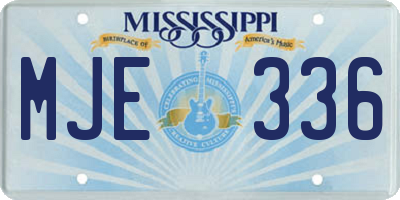 MS license plate MJE336
