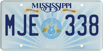 MS license plate MJE338