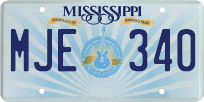 MS license plate MJE340