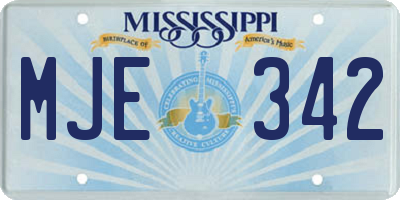 MS license plate MJE342