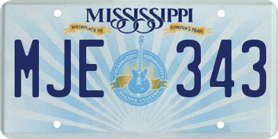 MS license plate MJE343
