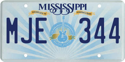 MS license plate MJE344