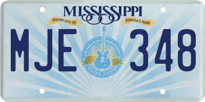 MS license plate MJE348