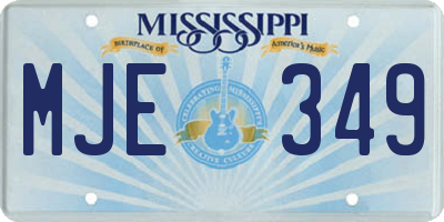 MS license plate MJE349