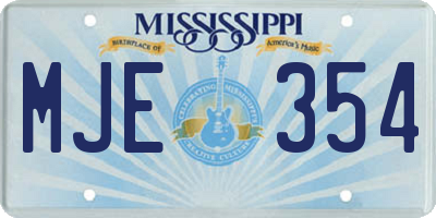 MS license plate MJE354