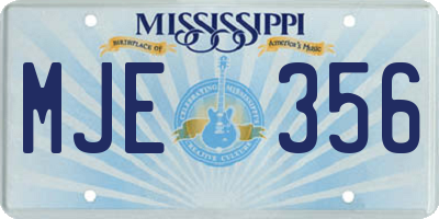 MS license plate MJE356