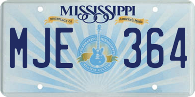 MS license plate MJE364