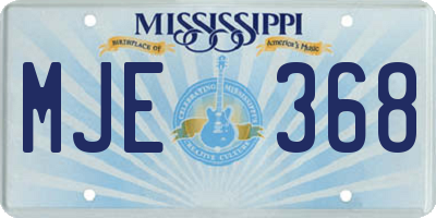 MS license plate MJE368