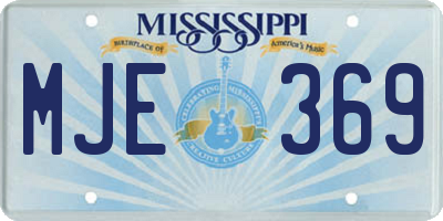 MS license plate MJE369