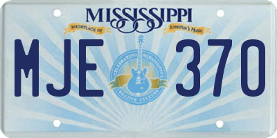 MS license plate MJE370