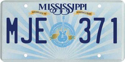 MS license plate MJE371