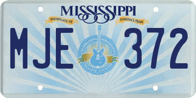 MS license plate MJE372
