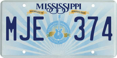 MS license plate MJE374