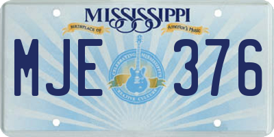 MS license plate MJE376