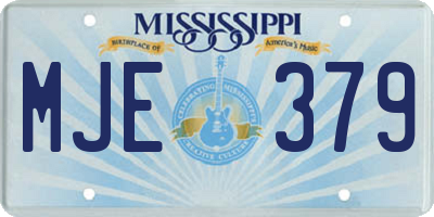 MS license plate MJE379