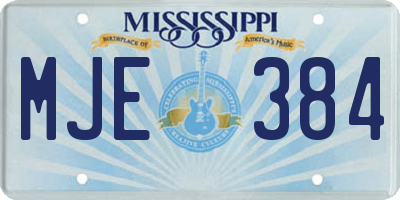 MS license plate MJE384