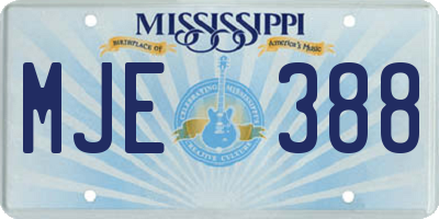 MS license plate MJE388