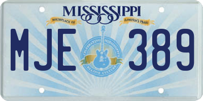 MS license plate MJE389