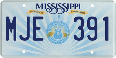 MS license plate MJE391
