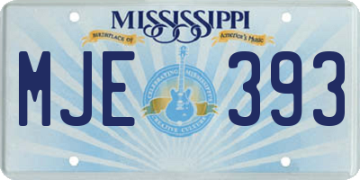 MS license plate MJE393