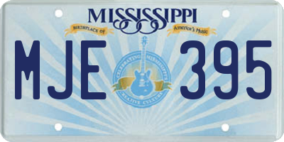 MS license plate MJE395