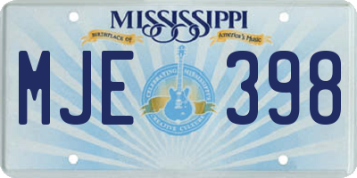 MS license plate MJE398