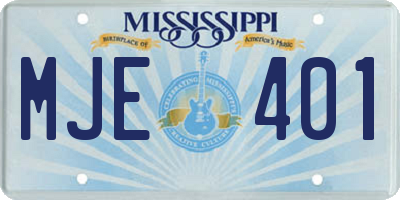 MS license plate MJE401