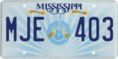MS license plate MJE403
