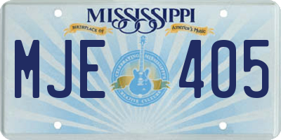 MS license plate MJE405