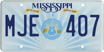 MS license plate MJE407