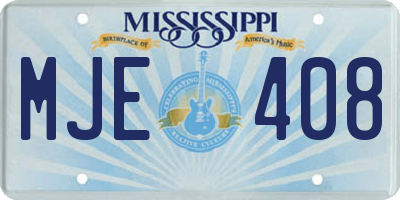 MS license plate MJE408