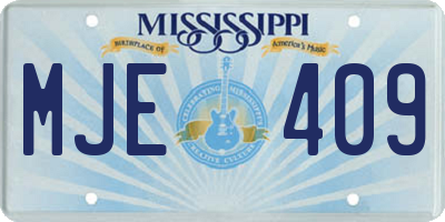MS license plate MJE409