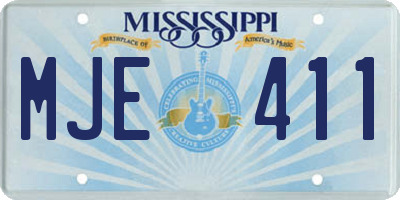 MS license plate MJE411