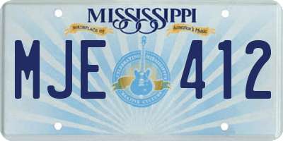 MS license plate MJE412