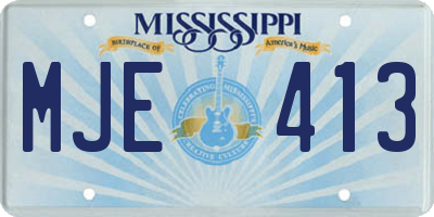 MS license plate MJE413