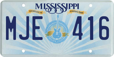 MS license plate MJE416