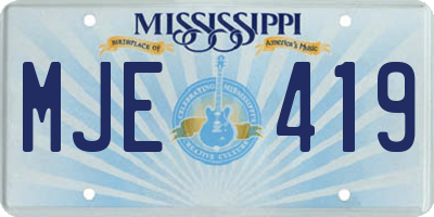 MS license plate MJE419