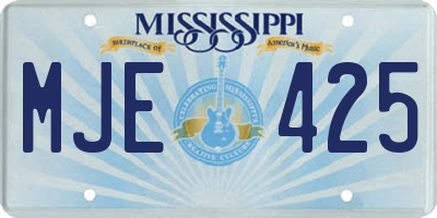 MS license plate MJE425