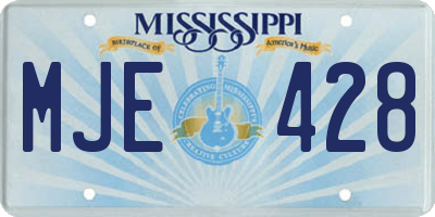 MS license plate MJE428