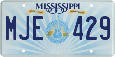 MS license plate MJE429