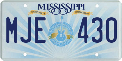 MS license plate MJE430