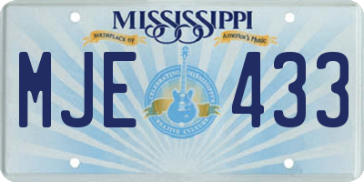 MS license plate MJE433