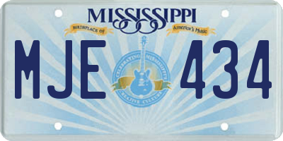 MS license plate MJE434