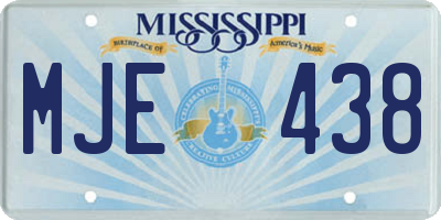 MS license plate MJE438