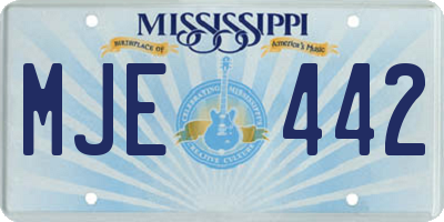 MS license plate MJE442