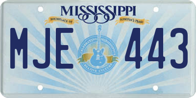 MS license plate MJE443