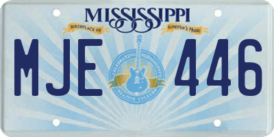 MS license plate MJE446