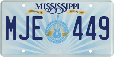 MS license plate MJE449