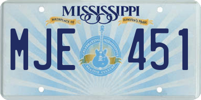 MS license plate MJE451
