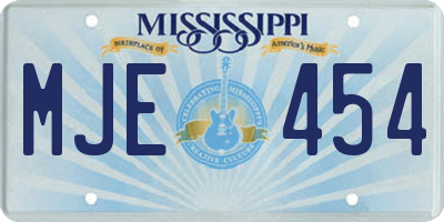 MS license plate MJE454